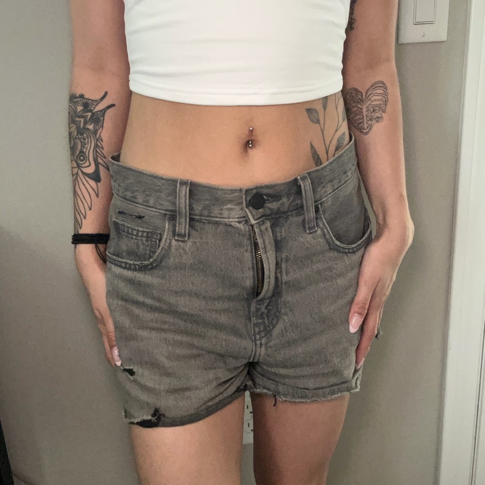Uniqlo Charcoal Denim Shorts